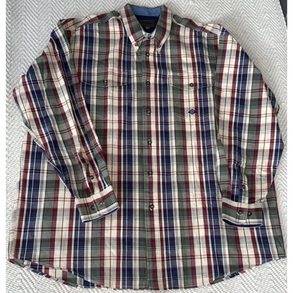 Roper Plaid Western Shirt Men's 2XL Long Sleeve Cotton Button Down Rodeo Cowboy - Picture 1 of 6